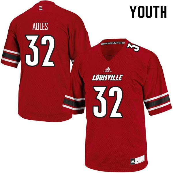 Youth Louisville Cardinals #32 Jacob Ables College Football Jerseys Sale-Red